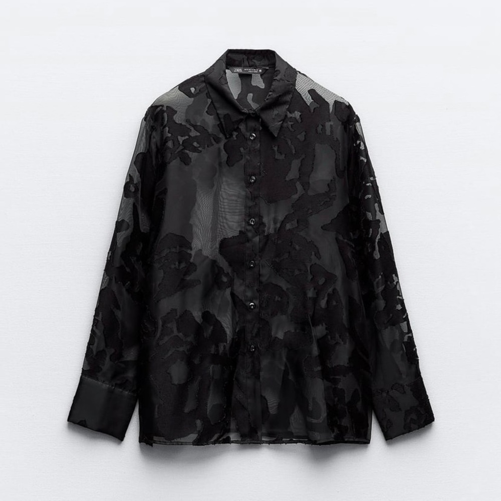 Zara Semi Sheer Fabric Shirt